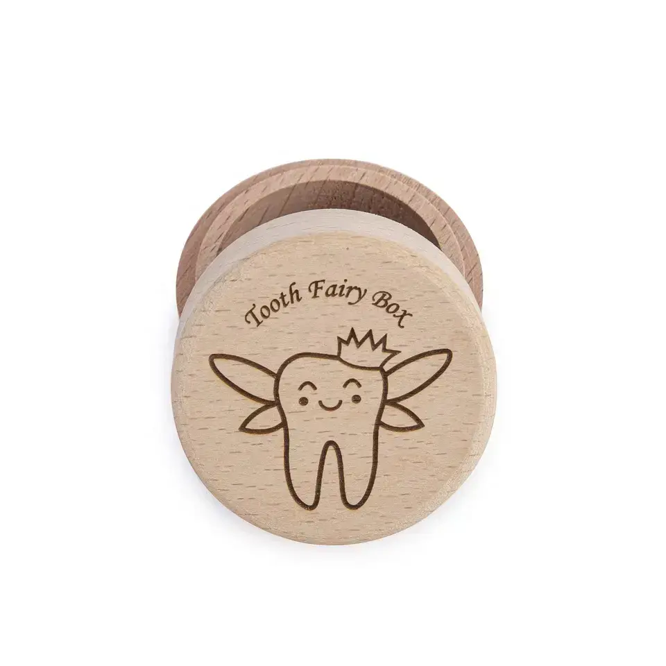 Soporte de Hada de los dientes, caja de madera personalizada, recuerdo de dientes personalizado, almacenamiento de dientes con tapa, almohada de Hada de los dientes, caja de Hada de los dientes para niños