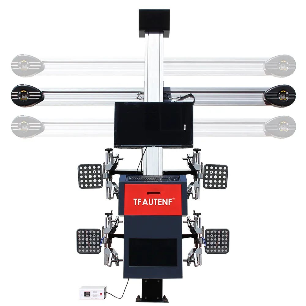 doppelscreen auto 3d-rad-ausrichtungsmaschine mit automatischem trackingsstrahler für auto-rad-ausrichtungsarbeiten