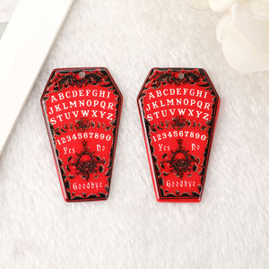 Amuletos de ataúd de Halloween, tablero de <span class=keywords><strong>Ouija</strong></span>, hallazgos de joyería acrílica para pendientes, collar Diy - Product Image 5