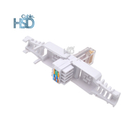 Connecteur modulaire RJ45 UTP Cat.6 8P8C sans outil, mâle, plaqué or, plus de 1000 cycles de couplage, norme IEC