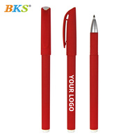 Stylos gel à encre noire personnalisables de 0.5mm Stylos neutres en plastique de qualité professionnelle directs d'usine avec crochet coloré Couleurs d'encre noire