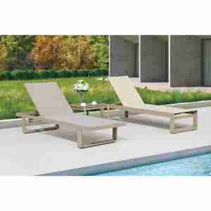 <span class=keywords><strong>Tumbona</strong></span> moderna contemporánea de malla de aluminio de grado hotelero, <span class=keywords><strong>tumbona</strong></span> de ocio al aire libre duradera <span class=keywords><strong>para</strong></span> Resorts frente a la playa, piscina, terrazas, villas - Product Image 1