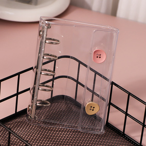 Vente en gros PVC transparent haute transparence économique classeur M5 5 anneaux bricolage bouton classeur <span class=keywords><strong>Album</strong></span> <span class=keywords><strong>Photo</strong></span> pour cadeau - Product Image 4