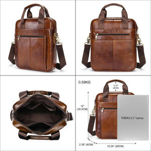 Sac à bandoulière en cuir de vache véritable Andong pour hommes, sacs messagers rétro multifonctionnels, sacoche d'affaires, sac à main - Product Image 4