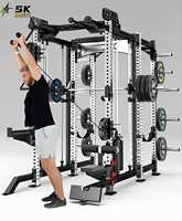SK Commercial Machine d'entraînement complète équipement de gymnastique multifonction Smith Machine Fitness appareil musculation acier