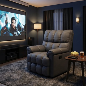 Power Reclining Leather Oversized Lazy Single Recliner Chair with USB Charging Multi Functional Living Room <strong>Furniture</strong> - Product Image 5