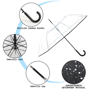 Wholesale gradient transparent <b>umbrella</b> long handled <b>umbrella</b> colored translucent <b>umbrella</b> custom logo promotional gift - Product Image 4