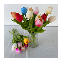 Decoración de boda de tulipán, un solo huevo de pu, flores artificiales decorativas