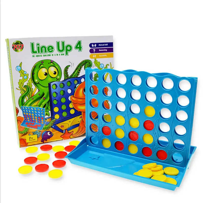 Educational Toys Puzzle Toy Connect Four Games Interactive 4 In a Row For Kids Family Classic Chess Board Game Set
