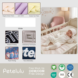 Pigiama Intero Personalizzato in Viscosa di Bambù Organico 40S Bianco per Neonata, Tutina con Piedini per Bambina da <span class=keywords><strong>9</strong></span> a 12 <span class=keywords><strong>Mesi</strong></span>, Set Pigiama Tutina - Product Image 5