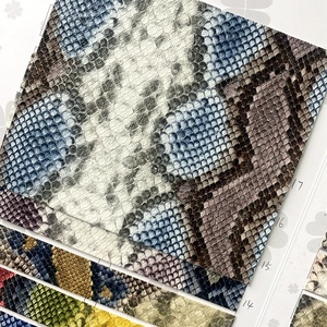 0.7-1.2mm Thickness Ostrich Croco Snake and <strong>Python</strong> Leather <strong>for</strong> Mobile Cover and Handbag Shoes Manufacture MOQ <strong>5</strong> Yard Per Color - Product Image 1