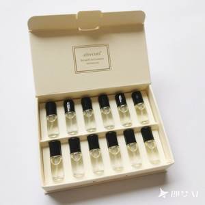Boîte d'Emballage de Parfum Personnalisée avec Flacons Vaporisateurs de 5ml 10ml, Insert en Éponge et Matériaux Recyclés pour Huiles Essentielles - Product Image 1