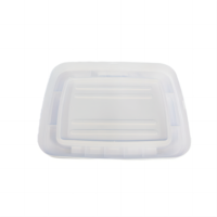 Seau de rangement carré en plastique 30 litres boîte de rangement avec couvercle pour friandises pour animaux de compagnie récipient pour aliments pour animaux de compagnie
