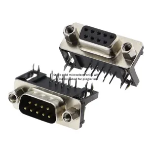Conector Hembra RS232 DB9 en Ángulo de 90 Grados, Conector Macho Horizontal <span class=keywords><strong>DR</strong></span>-9S, Puerto Serie Hembra en Ángulo de 90 Grados, Hecho en China - Product Image 4