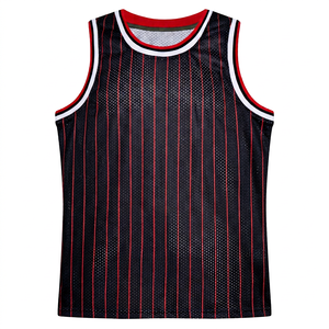 Camiseta de Baloncesto de Malla para Hombre, Sin Mangas, Deportiva, Transpirable, de Secado Rápido, Uniforme de Equipo, Logotipo Personalizado, 100% Poliéster, Impresión Digital - Product Image 1