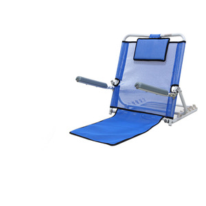 <b>Folding</b> Recliner Chair Blue Adjustable Backrest Support Dormitory <b>Bed</b> Minimalist Design Home Use - Product Image 3