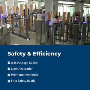Porte rapide à panneau haut avec protection IP54, reconnaissance QR <span class=keywords><strong>code</strong></span>/visage, moteur sans balais, accès piéton sécurisé, usage commercial - Product Image 4
