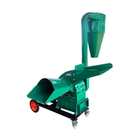 220V maïs riz balle maïs grain fourrage broyeur broyeur à marteaux cochon alimentation animale broyeur Machine de traitement des aliments Machine avec moteur