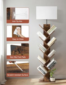 Cây kệ sách hẹn giờ, hiện đại cao tầng đứng gỗ kệ sách, Cuốn Sách Nhỏ tổ chức kệ cho phòng khách, phòng ngủ, văn phòng - Product Image 1