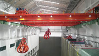 Grue à pont électrique intelligente à commande PCL pour la manutention de matériaux en vrac (minerai, charbon, sable)