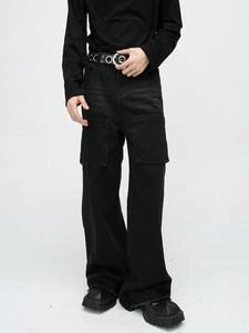 Pantalones vaqueros de hombre <span class=keywords><strong>Beano</strong></span> con botones y cierre de alivio de presión, ajuste skinny, novedosos, al por mayor - Product Image 3