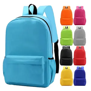 Wholesale Factory Direct Light Blue Custom Printing 600D Material Appearance Low Price School Bag Backpacks for Children Girls