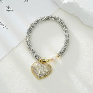 IPMIN <span class=keywords><strong>bracciale</strong></span> in argento Vintage per le donne 18K placcato oro cuore ottone alla moda <span class=keywords><strong>fiocco</strong></span> <span class=keywords><strong>di</strong></span> <span class=keywords><strong>neve</strong></span> accessori per braccialetti - Product Image 3