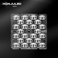 Lentille optique LED PC de qualité industrielle HONJU, résistante aux intempéries IP65, transmission >90%, garantie 2 ans, pour extérieur