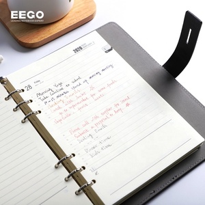 Bán buôn tùy chỉnh logo A5 thân thiện với môi PU <span class=keywords><strong>Leather</strong></span> Organizer lá lỏng tùy chỉnh kế hoạch 6 vòng chất kết dính máy tính xách tay - Product Image 4