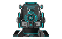 Cinéma de réalité virtuelle 9DVR Dark Mars Starship, simulateur de montagnes russes 360°, machine de jeu multijoueur à monnayeur, sièges 9DVR