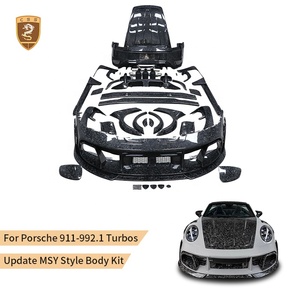 Kit carrosserie large en carbone sec style MSY pour <span class=keywords><strong>Porsche</strong></span> <span class=keywords><strong>911</strong></span> 992.1 TurboS 2019-2024 : pare-chocs avant, capot, aileron arrière, ailes, prises d'air - Product Image 1