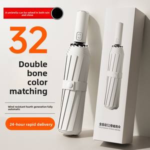 Parapluie de soleil unisexe haut de gamme 3 fois <span class=keywords><strong>grand</strong></span> <span class=keywords><strong>parasol</strong></span> pliant automatique à double usage pour les jours ensoleillés ou pluvieux Design moderne pour les voyages - Product Image 3