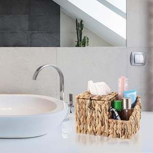 Caja de pañuelos cuadrada de ratán ecológica Ecoka con compartimento de almacenamiento integrado, diseño multifuncional para decoración del hogar, venta al por mayor en Vietnam - Product Image 5