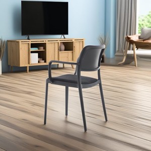 Plastik kadife koltuk koltuk PP yüksek geri iş koltuk sandalye restoran <span class=keywords><strong>Bistro</strong></span> ve Cafe için açık dış mekan mobilyası - Product Image 4