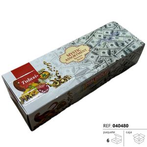 Tulasi Mystic Assortment Incense Sticks Dual Display Pack 6 Units - Product Image 1