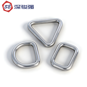 Anillo Sólido Tipo D de Acero Inoxidable 304, Gancho de Fijación Triangular Cuadrado, Hebilla Irregular, Accesorios Especiales para Bolsos - Product Image 2