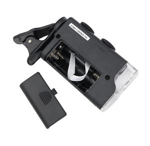 60X/100X携帯電話顕微鏡、携帯電話クリップポケット拡大鏡LEDUVライト付き - Product Image 6