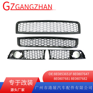 Audi A4B6 Lower Grille Honeycomb Fog <b>Light</b> Mesh Glossy Black Retrofit Upgrade 2002-2006 - Product Image 5