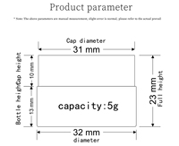 Pot vide en plastique noir de 5g pour gel d'art des ongles avec spatule, pot d'emballage pour gel UV, pot pour vernis à ongles et gel de construction, personnalisable OEM