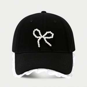 Gorras de Béisbol Deportivas para Mujer, con Borde de Encaje, Parte Superior Suave y Lazo de Perlas - Product Image 6