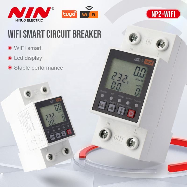 NIN NP2 - WIFI Smart Circuit Breaker with LCD Display & Energy Meter Function