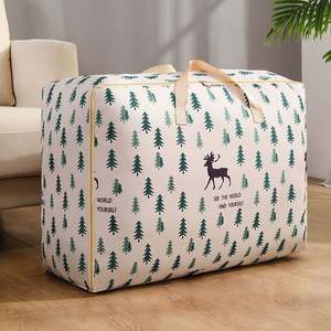 Bolsa de Almacenamiento de Acolchado Laminado de PP Tejido con Cremallera Grande, Impresión a Todo Color, Reciclada, de Alta Calidad, al por Mayor, para Viajes y Equipaje - Product Image 4