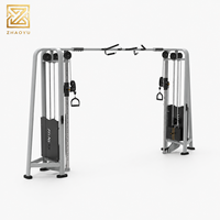 ZY Commercial Machine d'entraînement fonctionnel à double poulie réglable avec barre de traction, équipement de gym