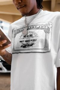 Футболка с графическим принтом на заказ, рубашка большого размера, плотный вес, 100% хлопковая Футболка с принтом DTG, Мужская укороченная футболка - Product Image 5