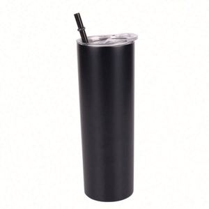 AGH 12oz 15oz 20oz 30oz gobelets en acier inoxydable couleur acier gobelet maigre droit à double paroi avec couvercles - Product Image 2
