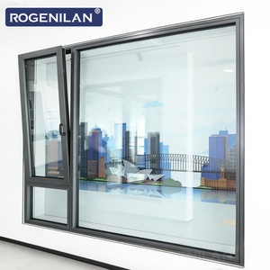 ROGENILAN, fournisseur chinois, grandes fenêtres en aluminium à rupture <span class=keywords><strong>de</strong></span> pont thermique, double vitrage, fenêtre à battants et à basculer <span class=keywords><strong>avec</strong></span> moustiquaire - Product Image 6