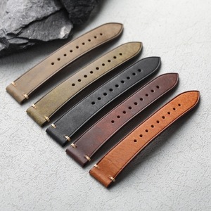 <span class=keywords><strong>Correa</strong></span> de <span class=keywords><strong>reloj</strong></span> de cuero Horween con extremo curvado, <span class=keywords><strong>correa</strong></span> de <span class=keywords><strong>reloj</strong></span> de cuero de 16, 18, 19, 20, 21, 22, 24 mm para Samsung Galaxy Watch 8 - Product Image 1