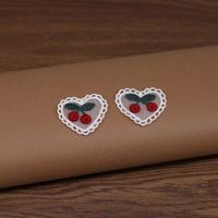 Nouvelles décorations en tissu en forme de cœur cerise, faites à la main, pour accessoires de bijoux DIY, fleurs pour chaussures, embellissements pour chaussettes et chapeaux, nœuds pour sacs