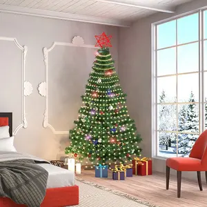 PVC Christmas Tree Ring Lights Led Plug for Festive Decorations Eight Modes Christmas Led String Lights New