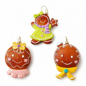 New Handmade PE Material Gingerbread Man Pendants Cartoon Style 3 Colors <b>Christmas</b> Tree <b>Decorations</b> Atmosphere Setting <b>Supplies</b> - Product Image 2